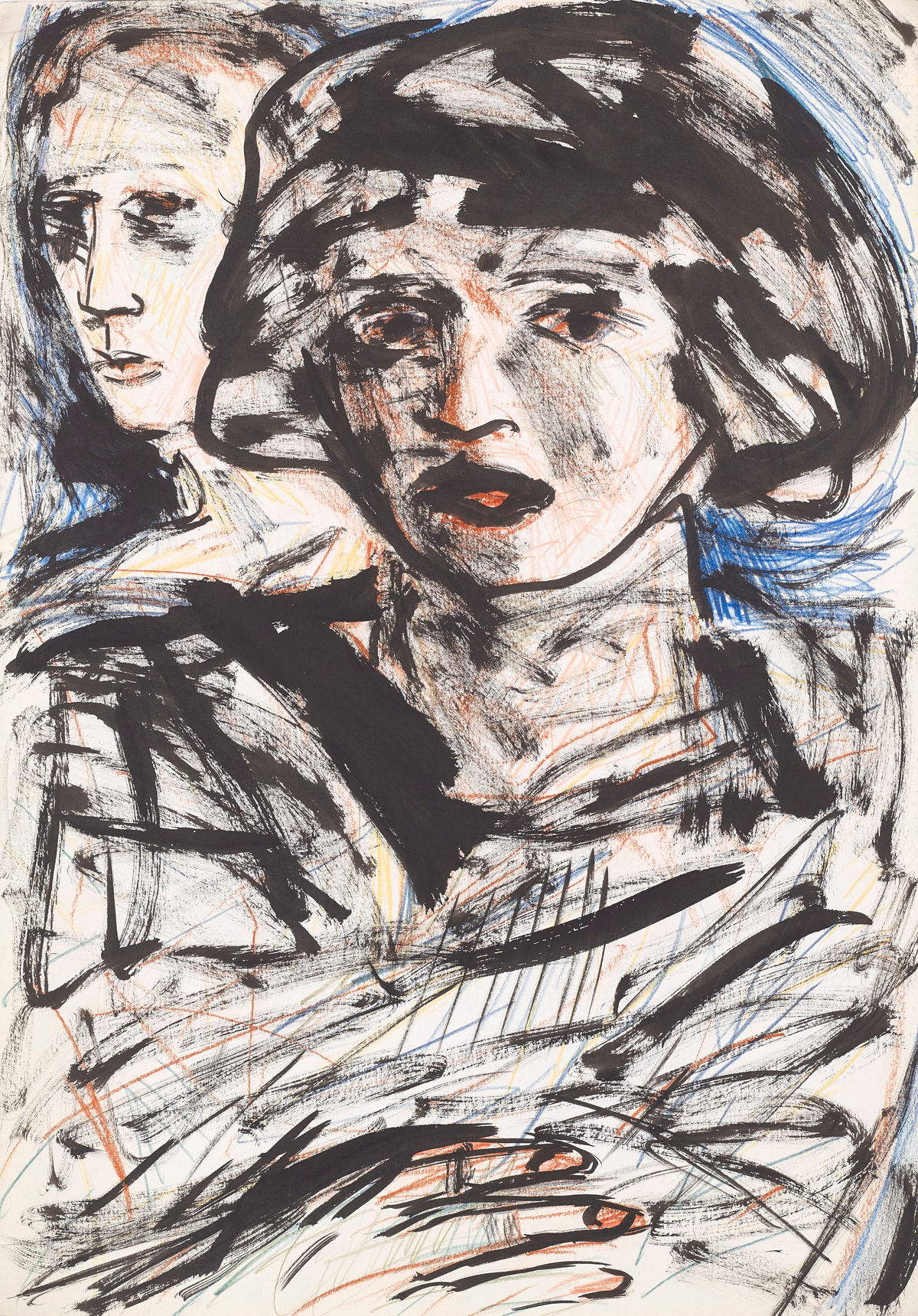Untitled (Study of Two Figures)