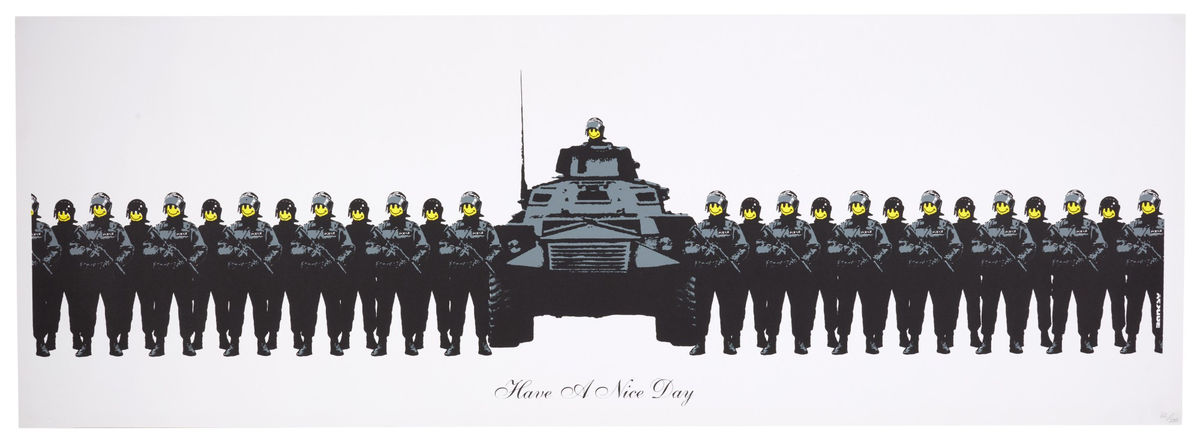 Banksy Have a Nice Day Print meaning