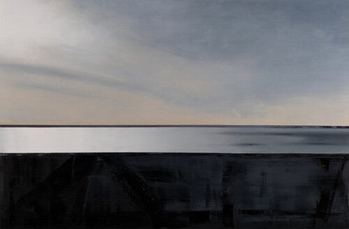 Katherine Taylor, Gulf View Exit Interchange, 2013, oil on canvas, 72 x 108 inches