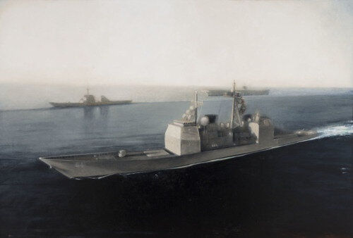 Katherine Taylor, Marine, 2010, oil on canvas, 72 x 108 inches