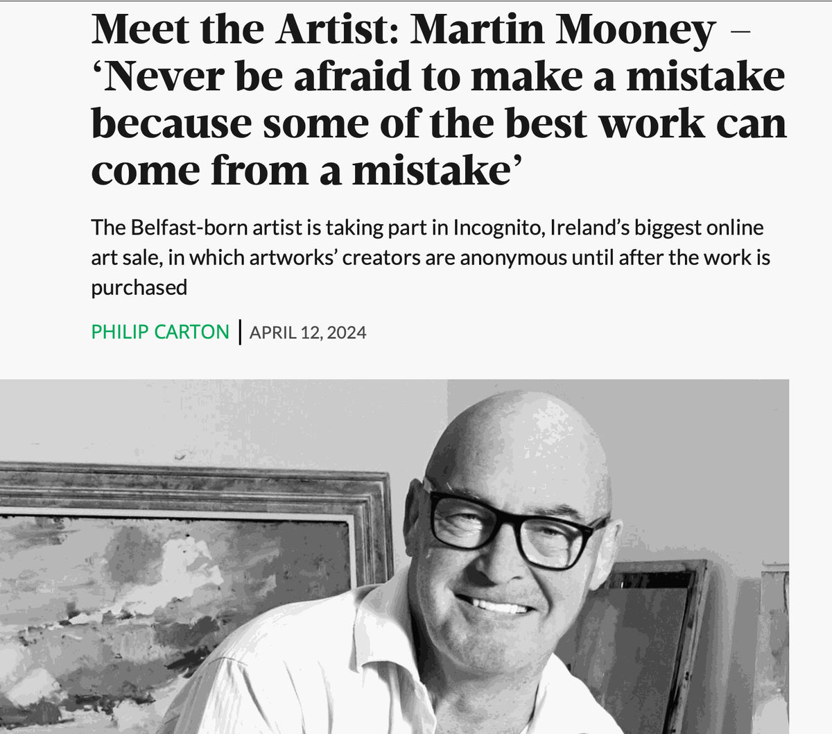 Meet the Artist: Martin Mooney