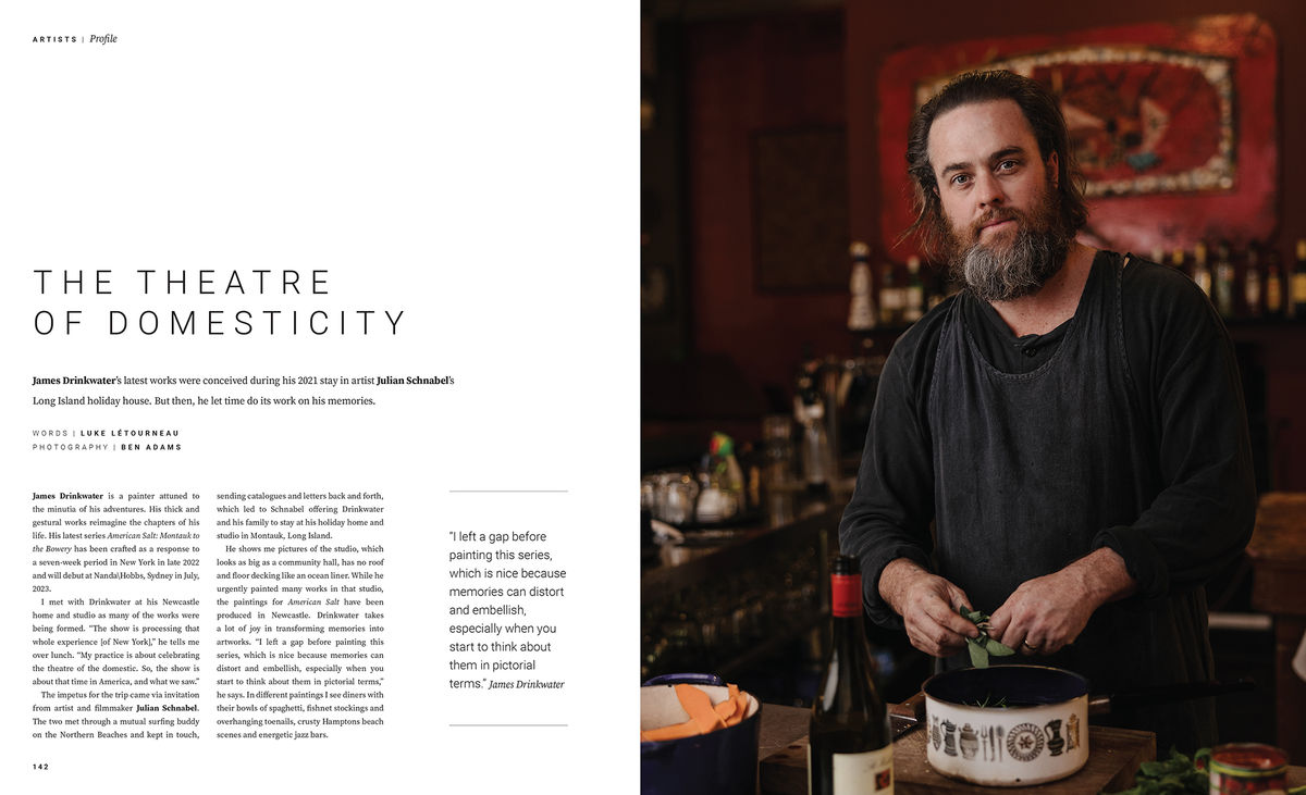 James Drinkwater profiled in current Art Collector magazine