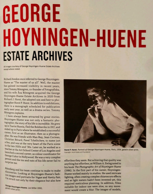 George Hoyningen-Huene, Estate Archives