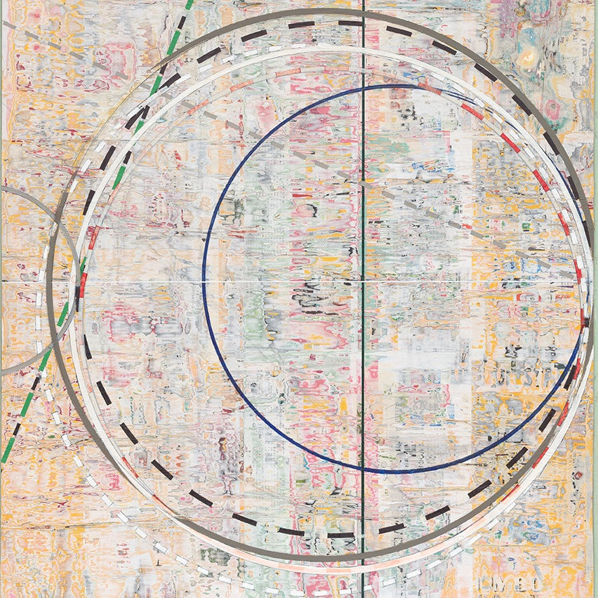 Anne Van Boxelaere Agreement #5, 2021 Oil and paper on linen 60 x 50 cm