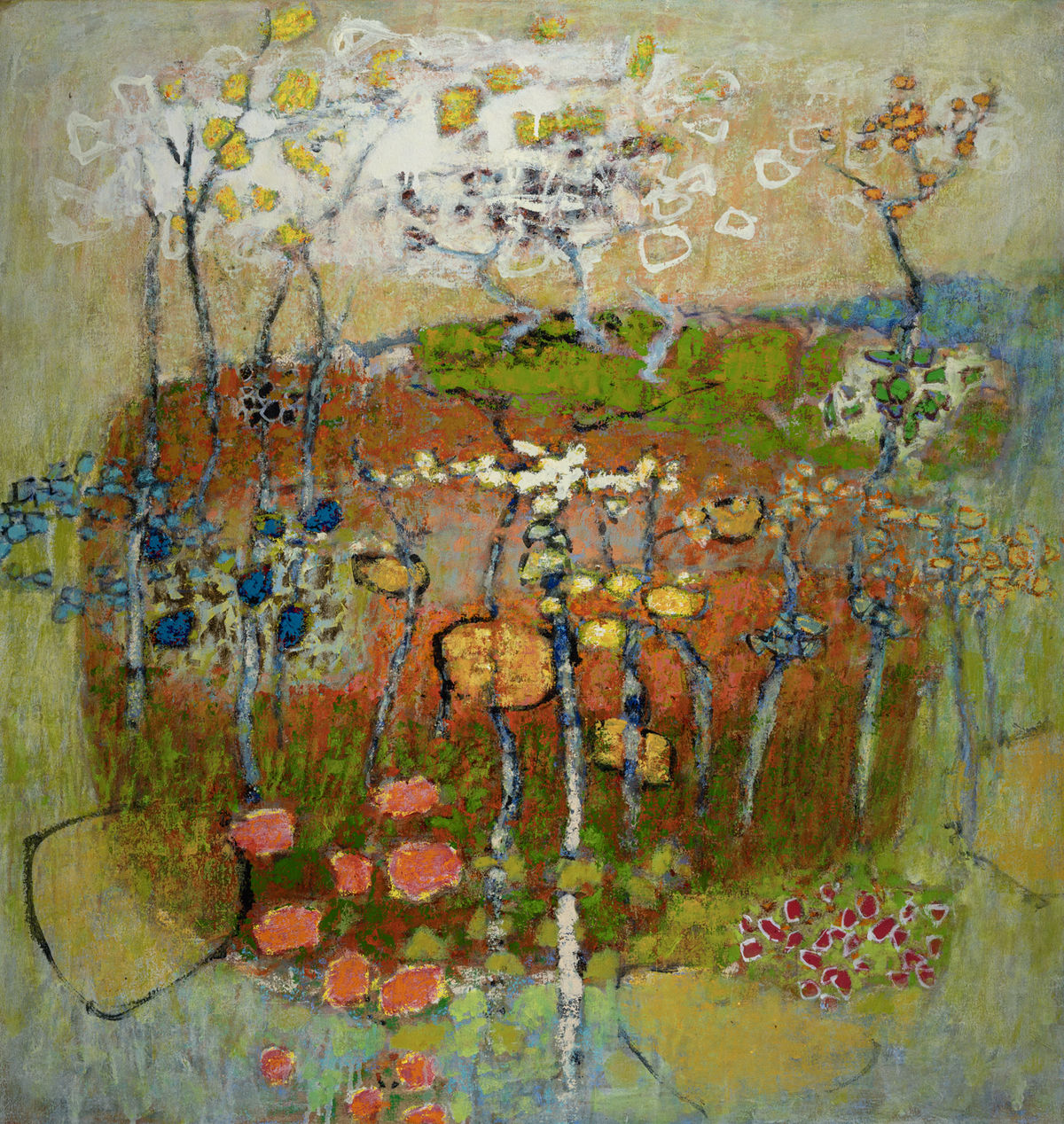 Abstract forest painting by Rick Stevens