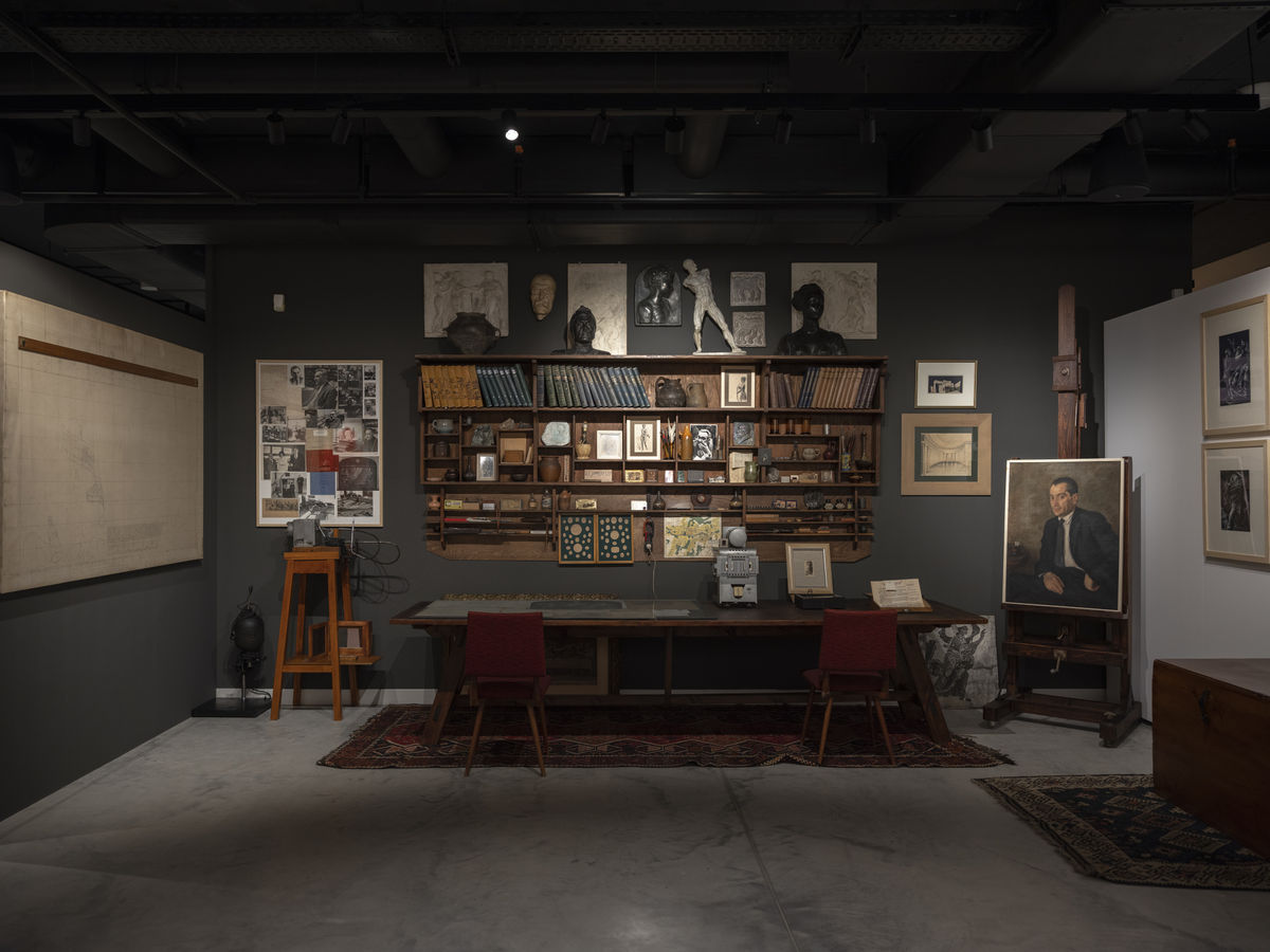 Installation view, Sergo Kobuladze: Studio Reconstruction, Art Foundation Anagi, Tbilisi, 2025. Photo: Giorgi Shengelia.