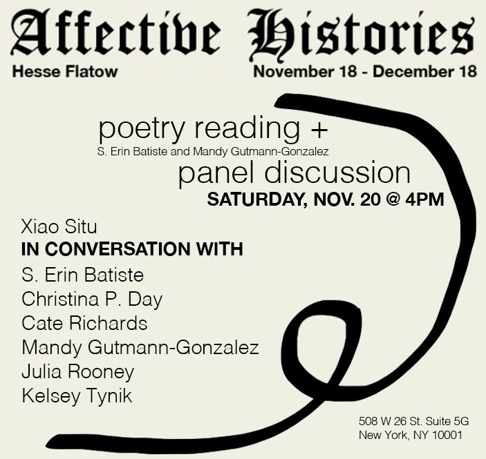 IN CONVERSATION: Affective Histories and Poetry Reading with Xiao Situ