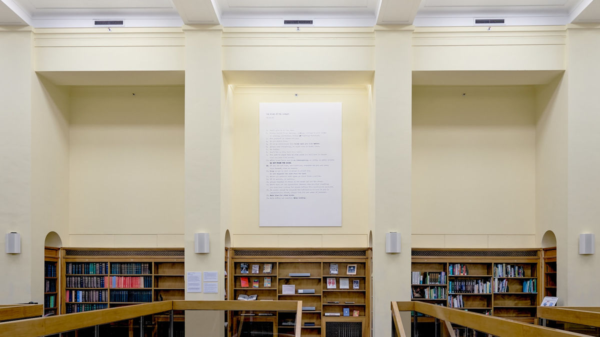 Peter Liversidge, The Rules of the Library, National Library of Scotland, Edinburgh