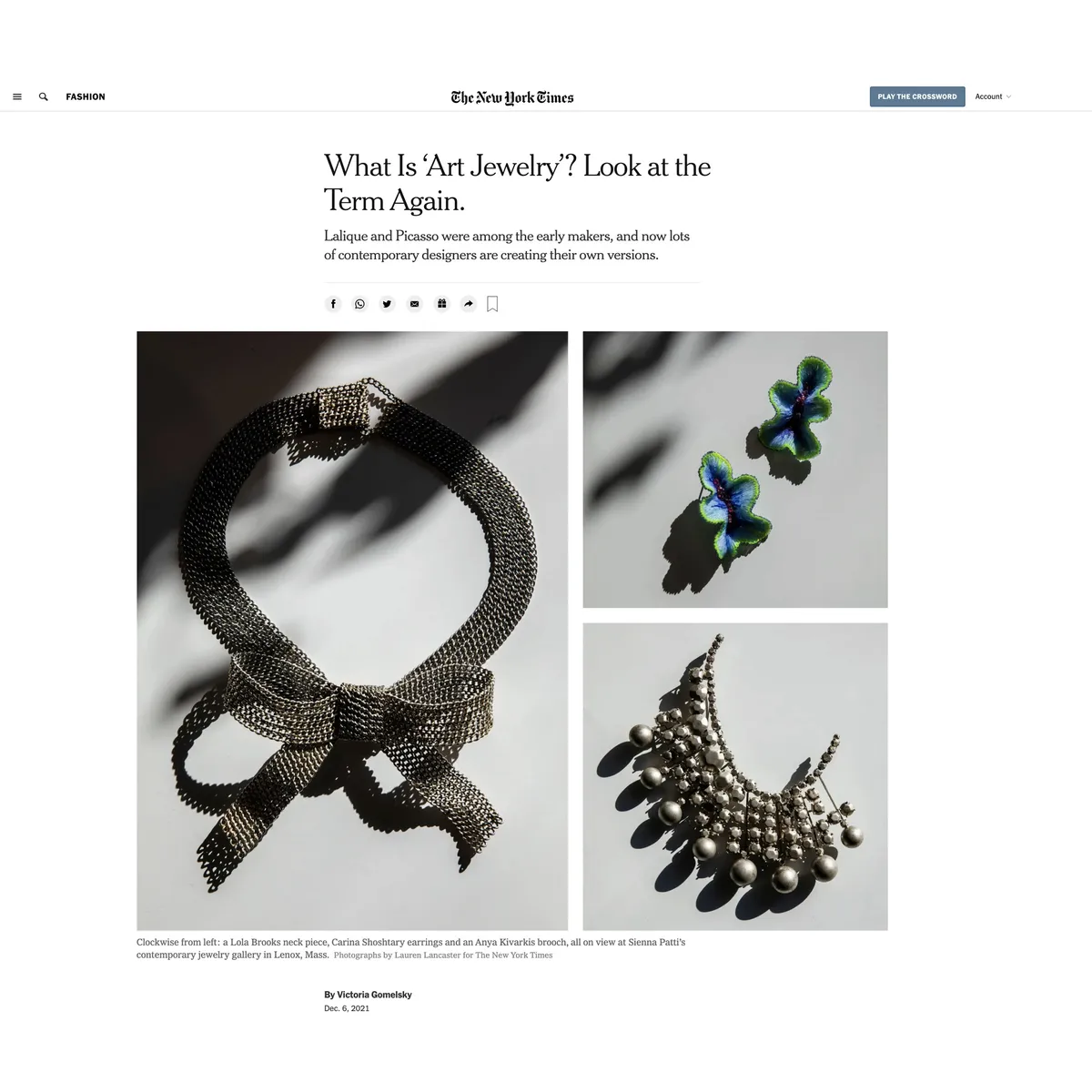 What Is ‘Art Jewelry’? Look at the Term Again