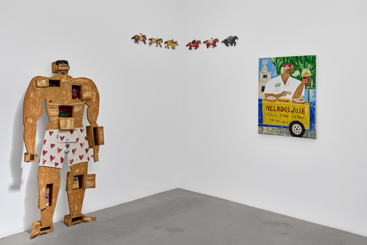 Installation view of Joshua Nazario Lugo: Allà Afuera (Out There), on view March 11 – April 11, 2026