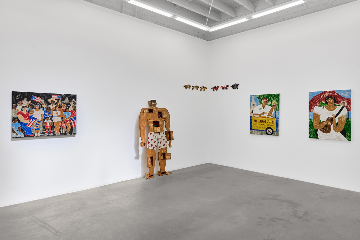 Installation view of Joshua Nazario Lugo: Allà Afuera (Out There), on view March 11 – April 11, 2026