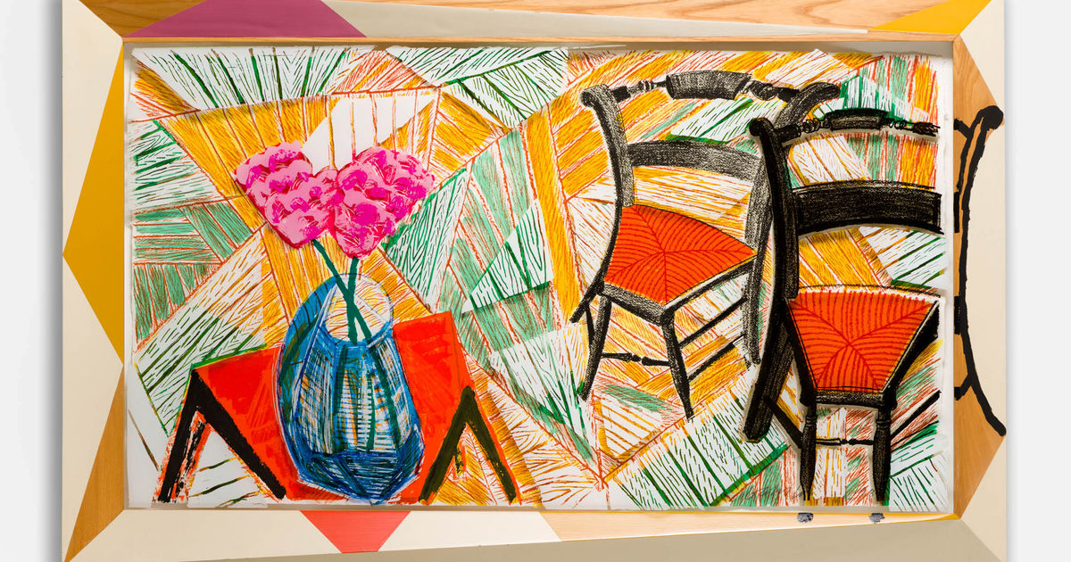 David Hockney, Walking Past Two Chairs, 1984–86 | Halcyon Gallery