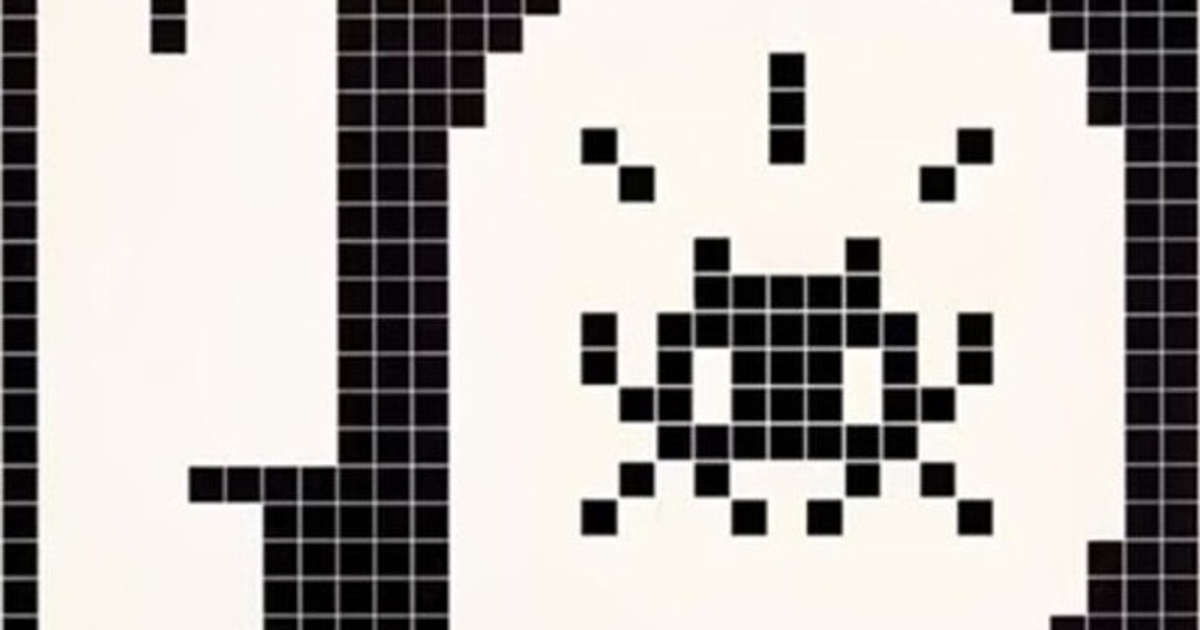 invader, Alert: System Infected (Black), 2021 | Maddox Gallery