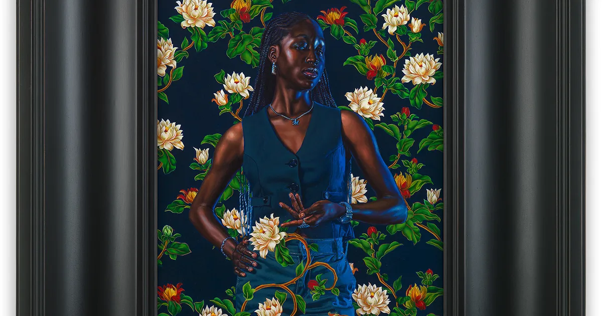 Kehinde Wiley, Portrait of Oyewo Hadiza Mimi, 2024 | Stephen