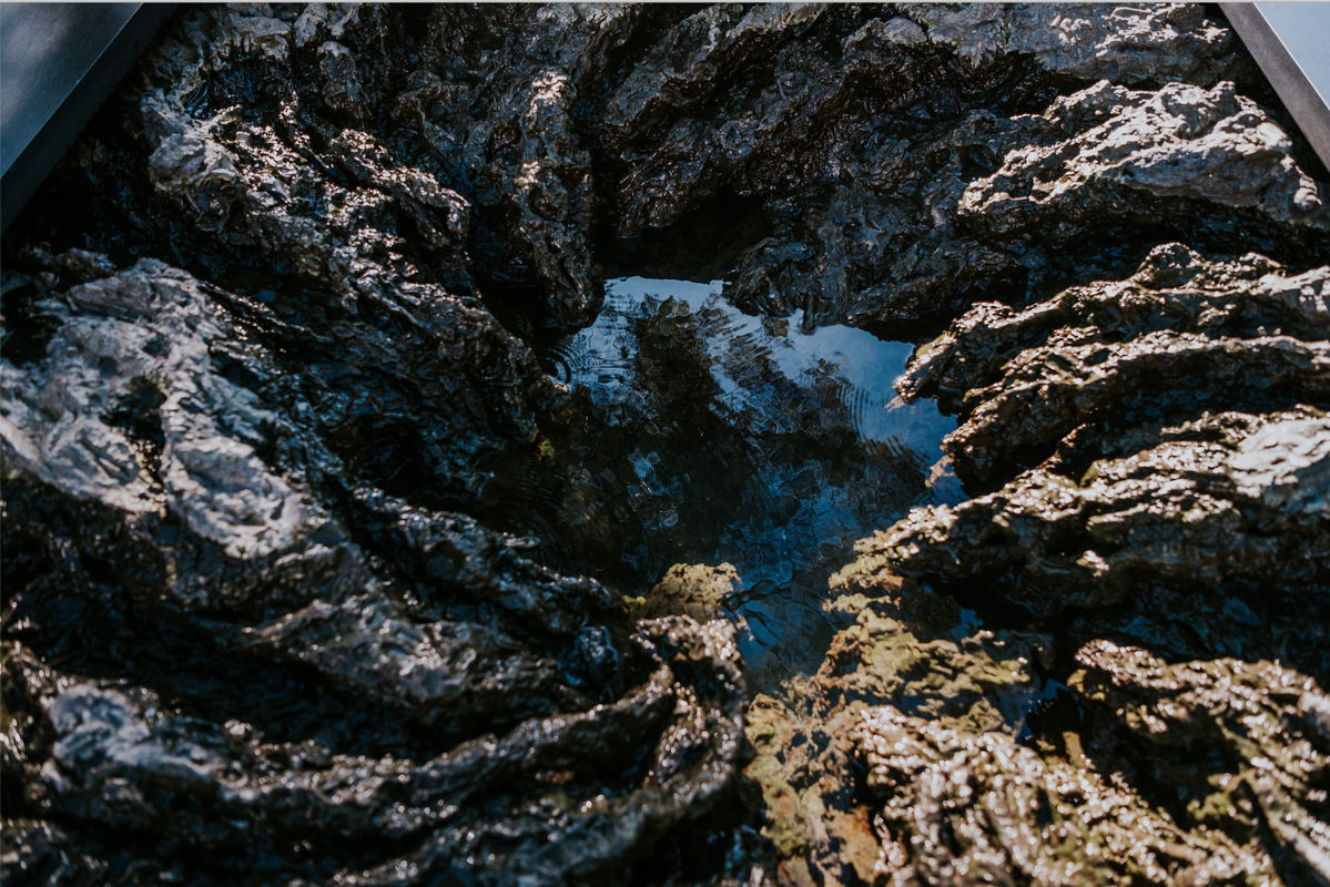 Quatro Poços de Água no Parque, 2021. Bronze, stone, stainless steel and hydraulic system 4 wells. Wells 1 and 2 : 90 x 150 x 150 cm Wells 3 and 4 : 50 x 250 x 250 cm Permanent installation at Parque Gonçalo Ribeiro Telles, Lisbon, Portugal