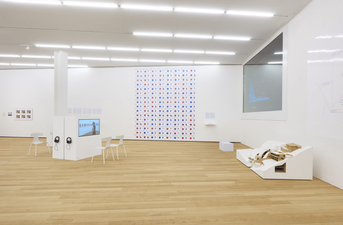 Installation view, I just don’t like eggs! Andrea Fraser on collectors, collecting, collections, 13 April 2024 – 22 February 2025, Fondazione Antonio Dalle Nogare, Bolzano, photo by Jürgen Eheim.