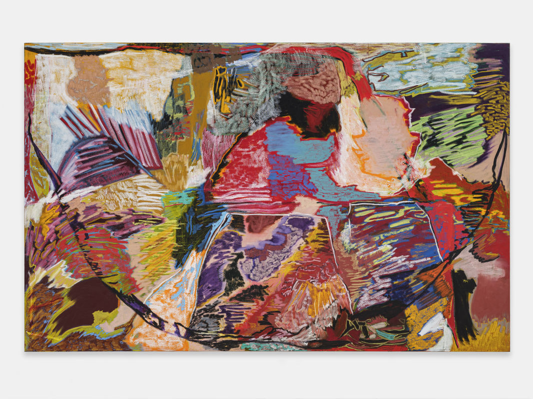 Image: Rachel Jones brings not just paintings but words and music references to scaffold her work in the here and now