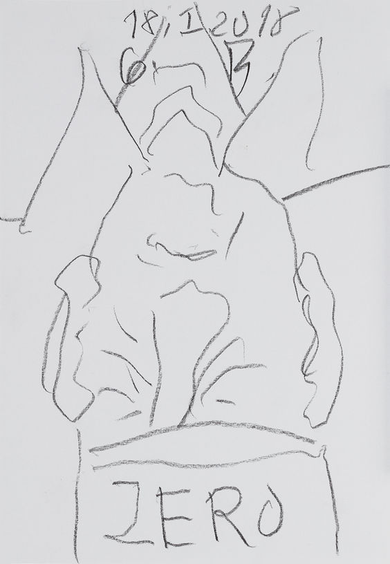 Online Charity Auction Sale of a self-portrait by Georg Baselitz