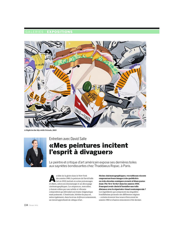 Entretien avec David Salle: 'Mes peintures incitent l'esprit à divaguer'