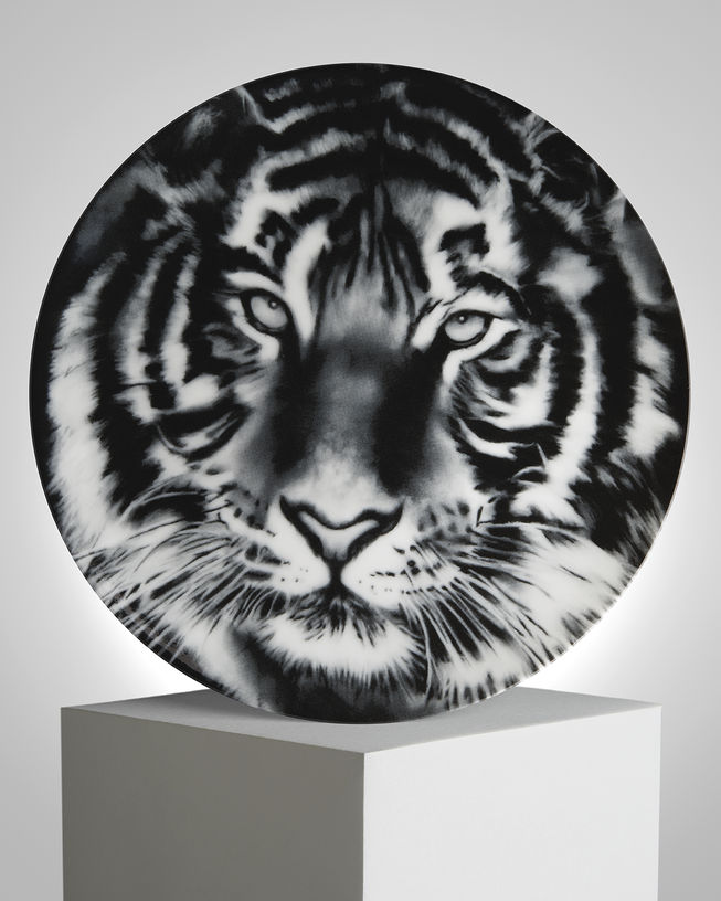 Robert Longo 'Tiger' Porcelain Plate