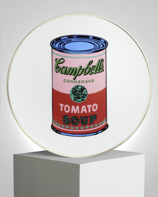 Andy Warhol 'Campbell' - Pink/Red Porcelain Plate
