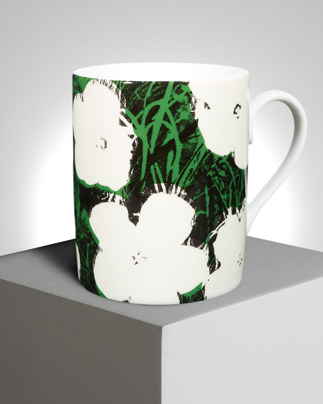 Andy Warhol 'White Flowers' Porcelain Mug