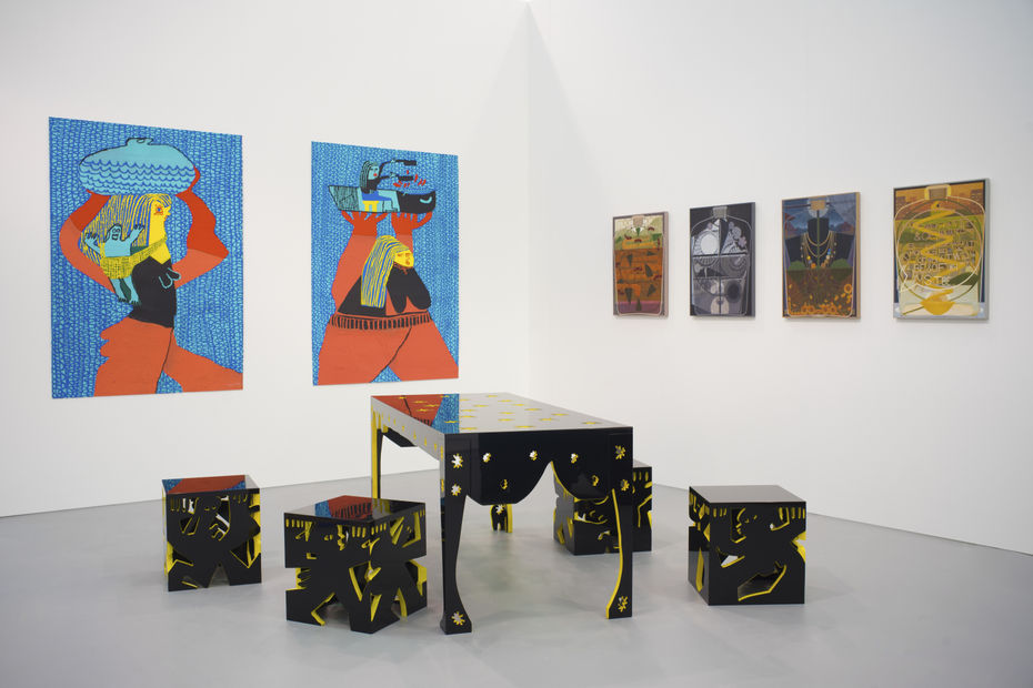 Trenton Doyle Hancock, Michael Stamm, and Summer Wheat, Untitled Miami, 2018