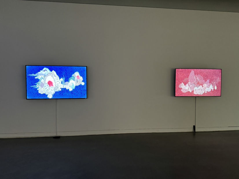 元漱＿袁慧莉的身・筆・墨，展場照，2024，高雄市立美術館，高雄，台灣。藝術家提供。 Essence Ablution: Inks, Brushes and Embodiment of YUAN Hui-Li’s Shanshui Painting, installation view, 2024, Kaohsiung Museum of Fine Arts, Kaohsiung, Taiwan. Courtesy of the artist.