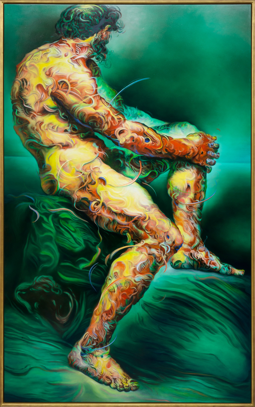 Glenn Brown, When the Satellite Sings, 2024