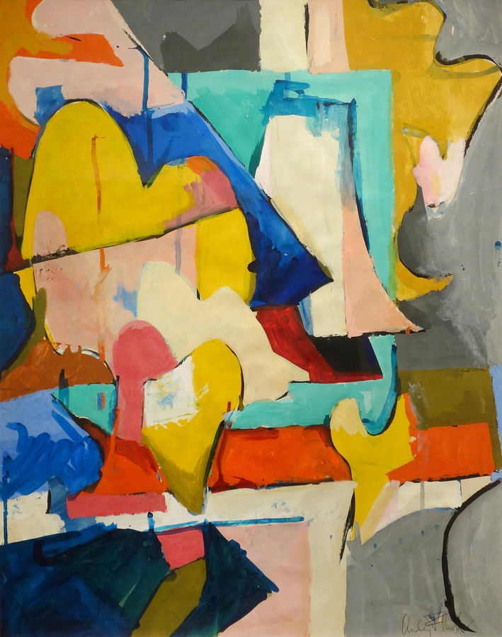 Audrey Flack (b. 1931), Still Life, 1951. Gouache on paper. 23 3/4 x 18 3/4 inches.