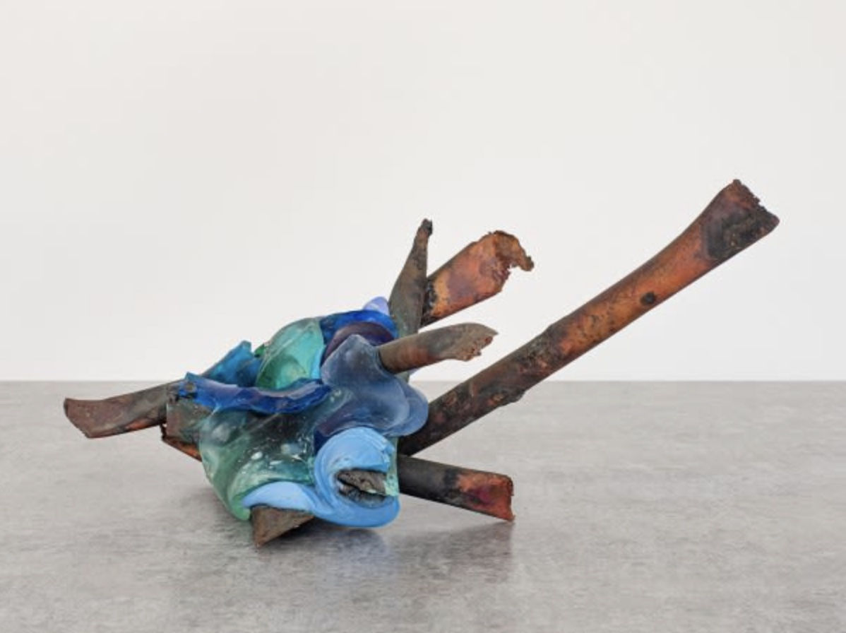 Claire Falkenstein (1908-1997), Fusion, circa 1965. Copper and glass, 8 1/2 x 22 1/2 x 14 3/8 inches (21.6 x 57.1 x 36.5 cm). © The Falkenstein Foundation; Courtesy of Michael Rosenfeld Gallery LLC, New York, NY