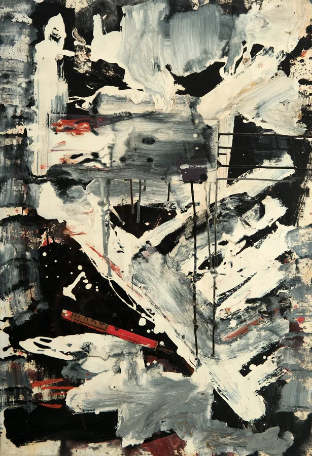 Michael Corinne West, Untitled, 1991, oil and collage on canvas. COURTESY HOLLIS TAGGART, NEW YORK