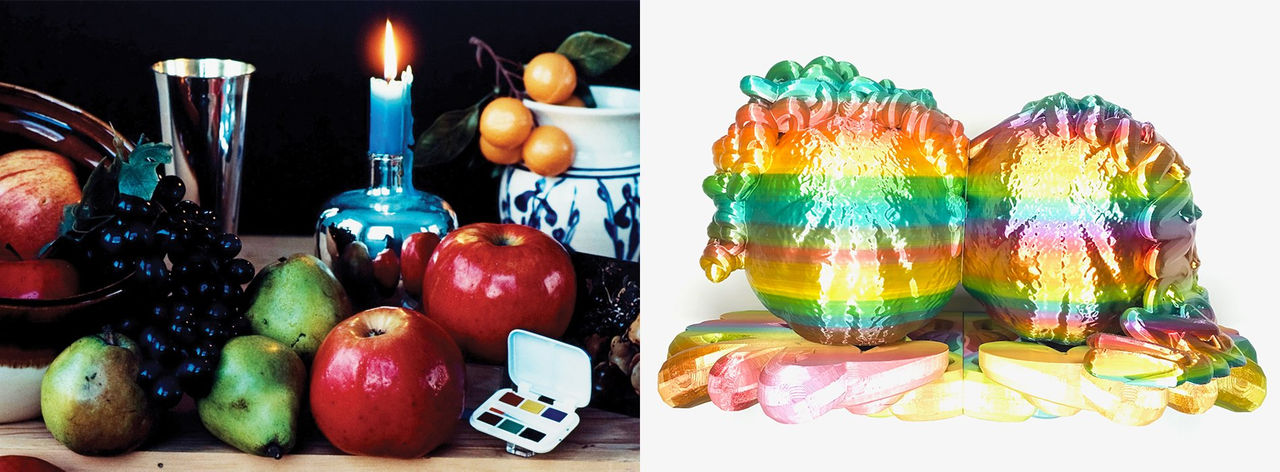 Image credit: Audrey Flack, Roman Beauties, 1983, dye transfer on paper, Collection of University Art Museum, University at Albany, State University of New York on behalf of The University at Albany Foundation, Gift of Stephen and Linda Singer; Gracelee L