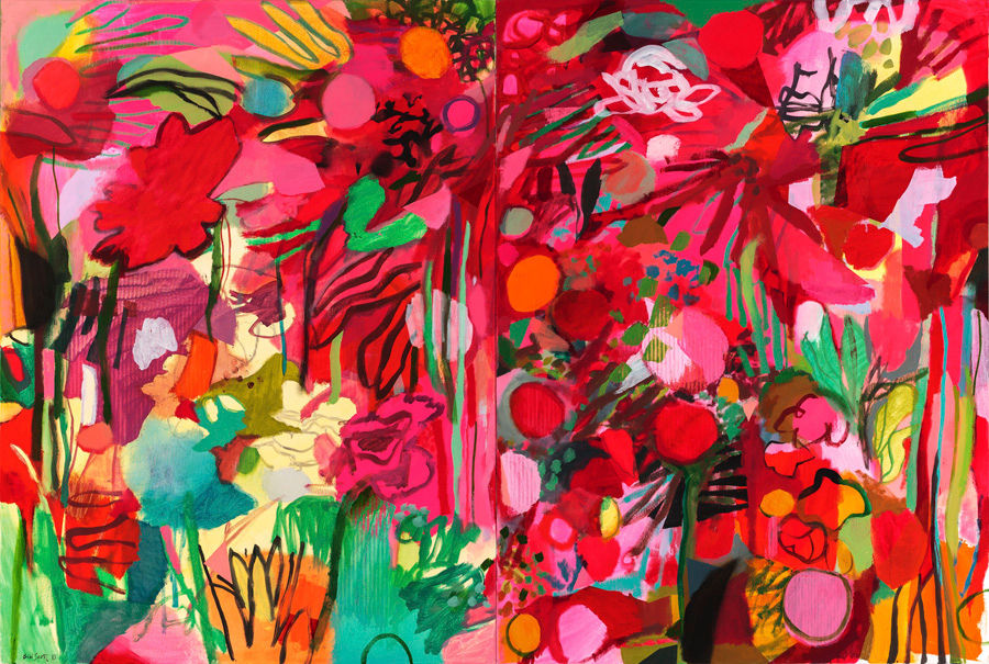 Bill Scott, Dream Flowers, 2013, oil on canvas, Hollis Taggart Galleries, New York, NY