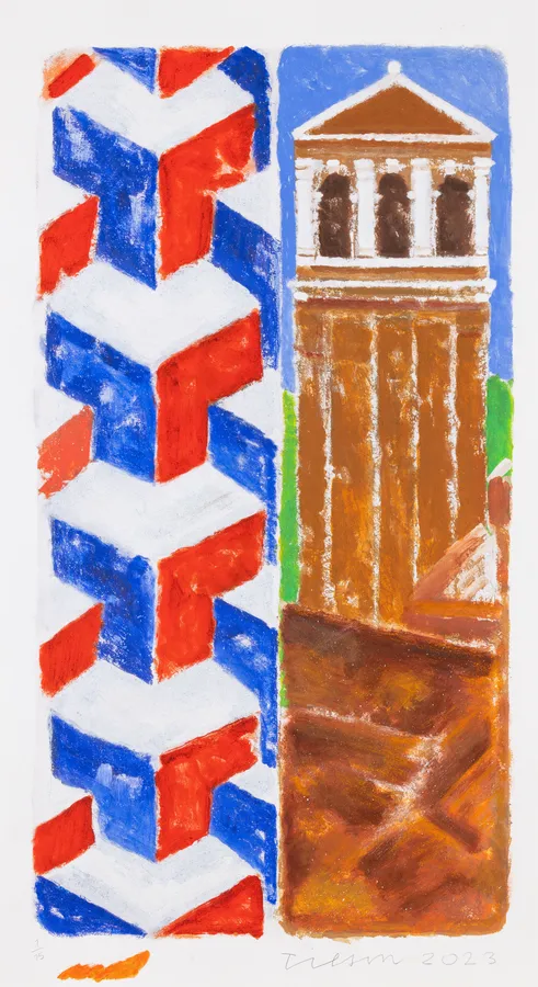 Joe Tilson, The Stones of Venice, Il campanile di Sant’ Eufemia Diptych, 2023