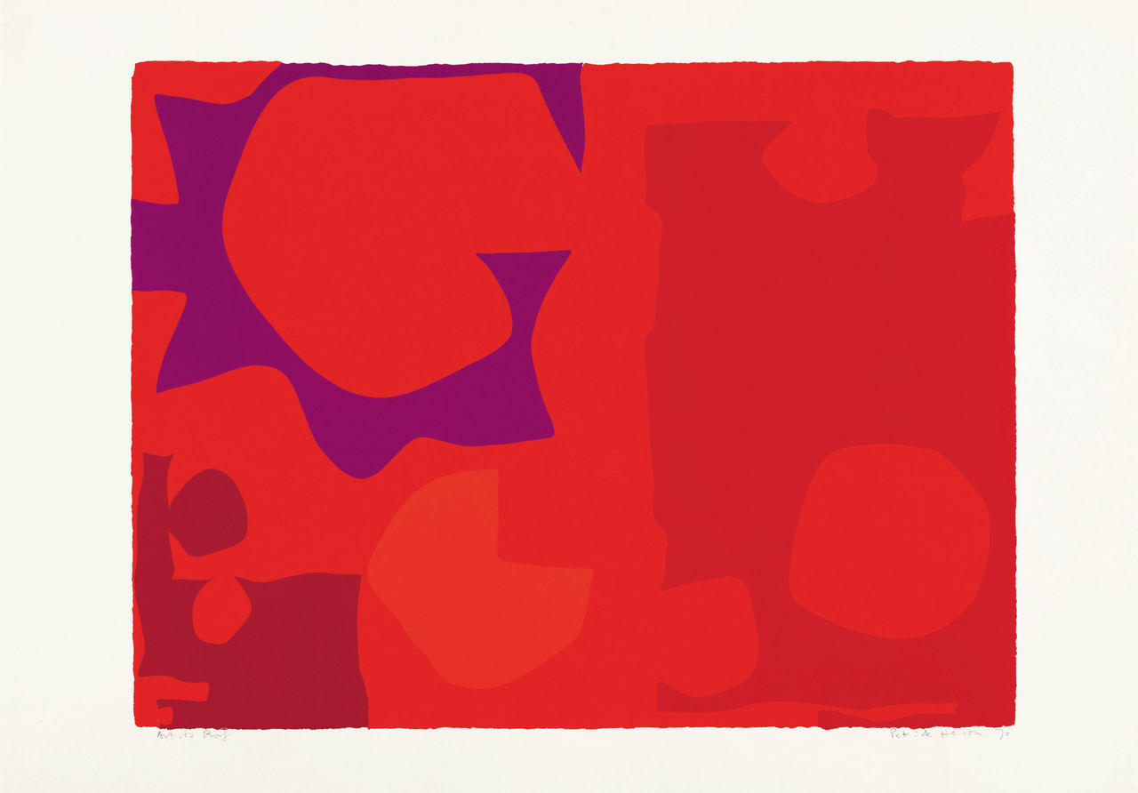 Patrick Heron, Six in Vermilion with Red in Red : April 1970, 1970