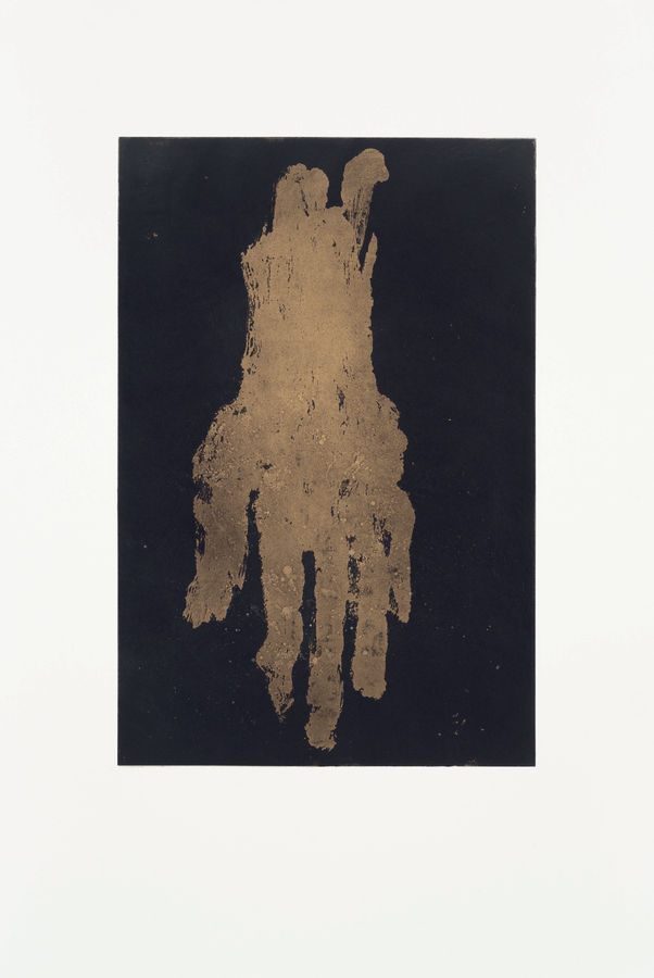 Georg Baselitz, Mano III (gold), 2019