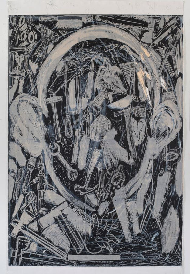 Jim Dine, Tools in a Puzzled Vessel VI, 2017