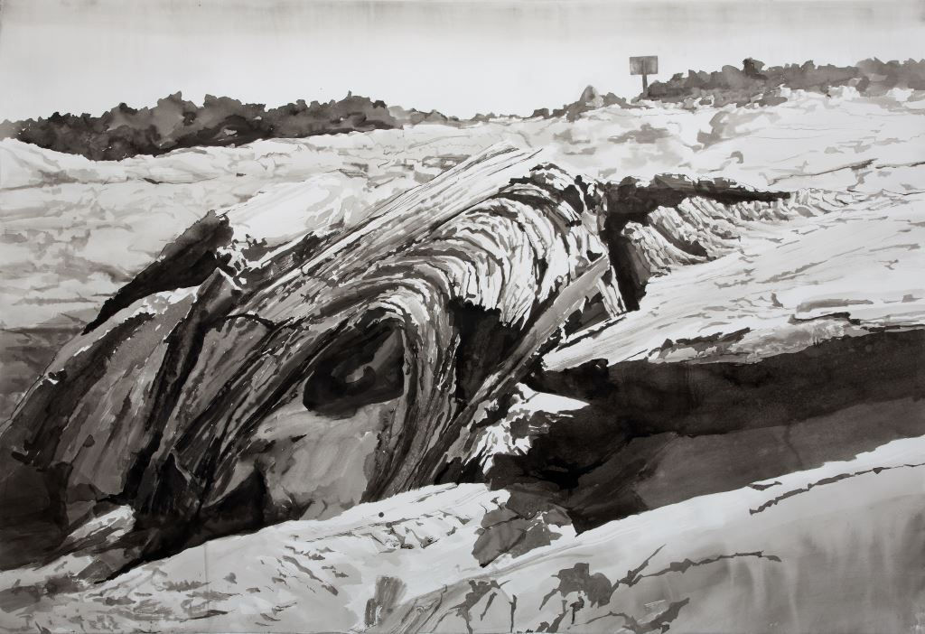 Emma Stibbon, Pähoehoe with Sign, 2016