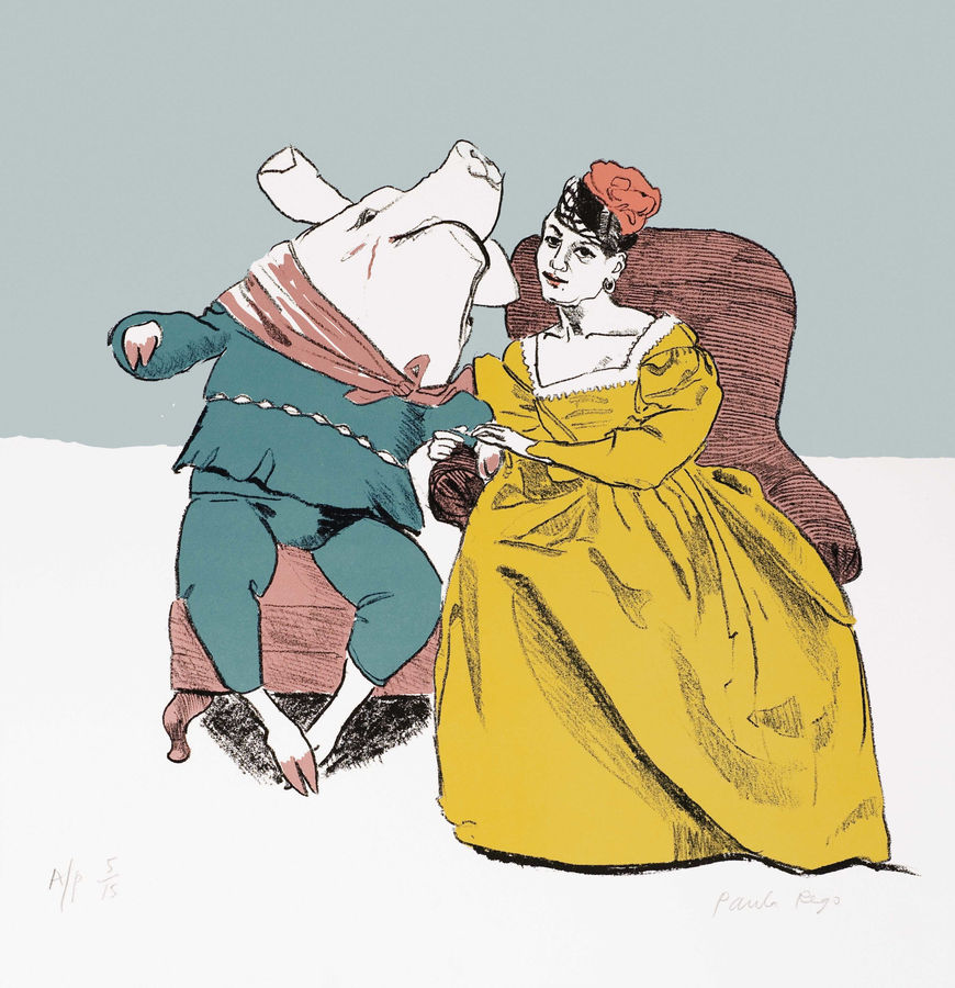 Paula Rego, Prince Pig gets Married to the Third Sister, 2006