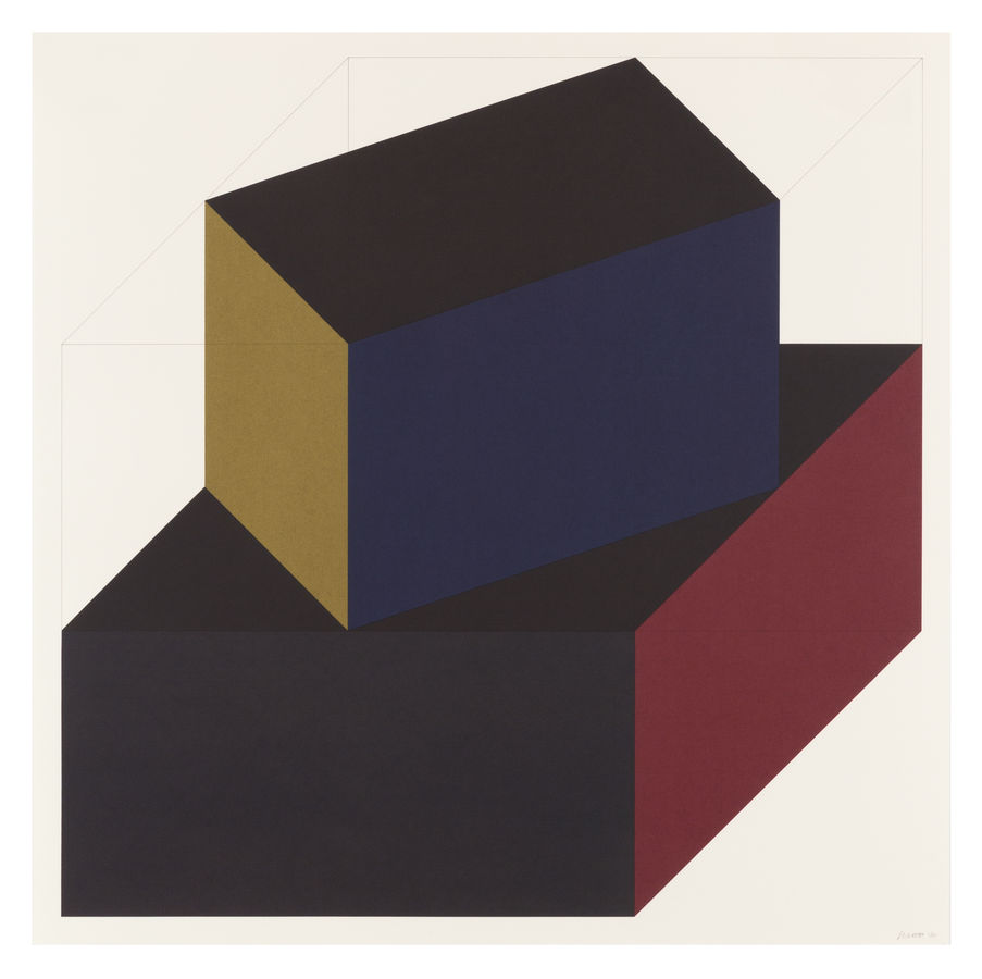 Sol Lewitt, Forms Derived from a Cube (Colors Superimposed) 6, 1991