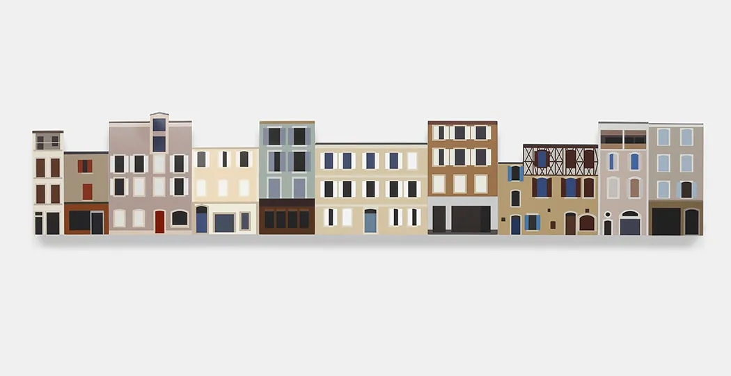 Julian Opie, Small French Town – group 1., 2022