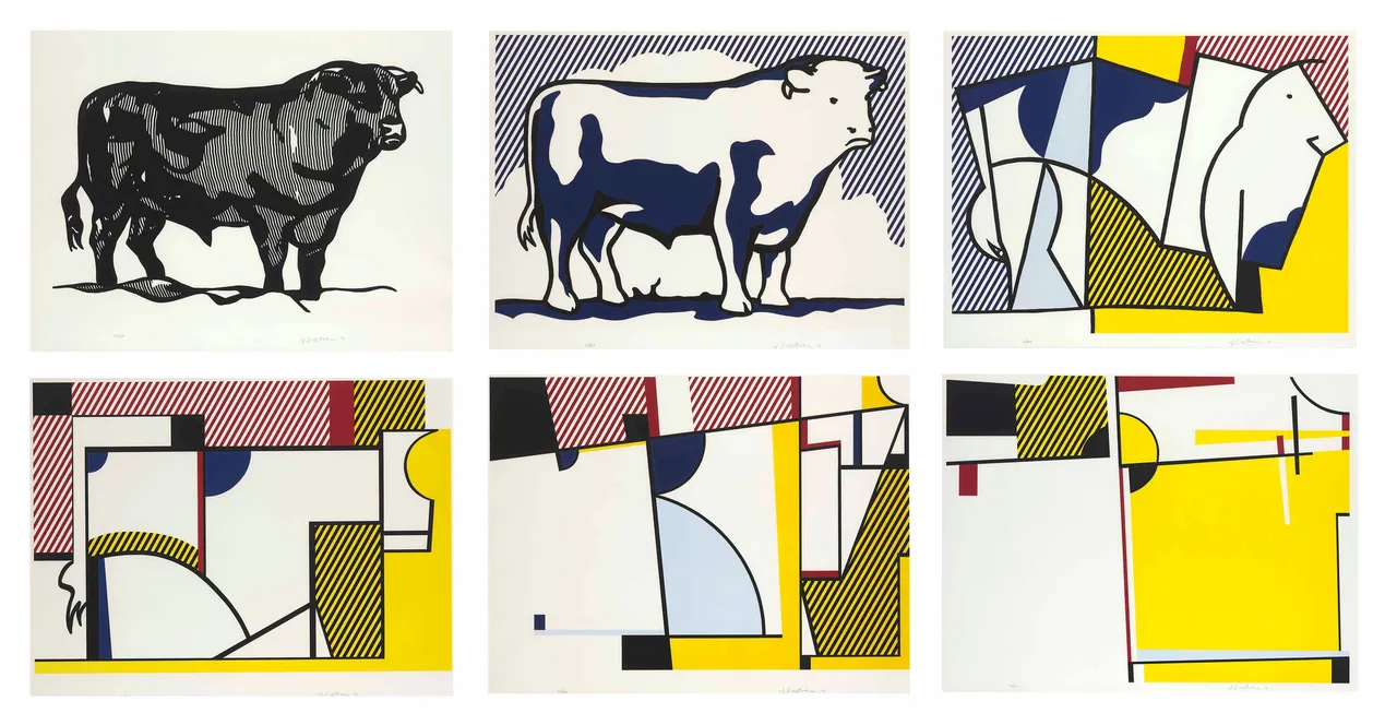 Roy Lichtenstein, Bull Profile Series (6), 1973