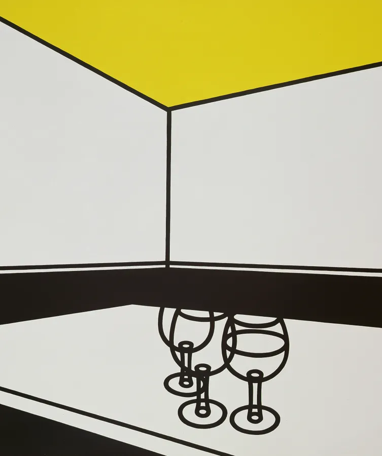Patrick Caulfield, Black and White Café, 1973