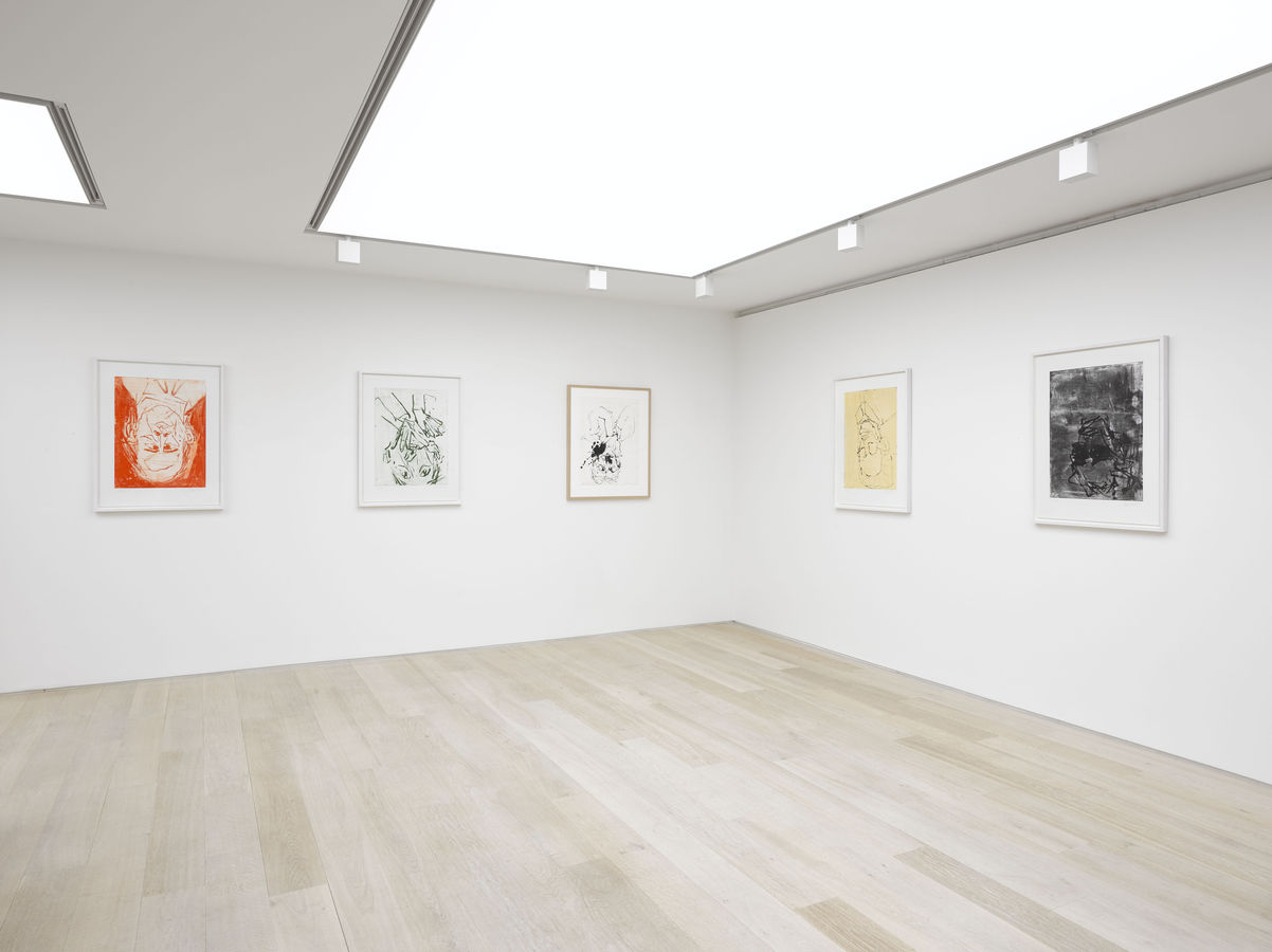 Installation view of Georg Baselitz: Devotion at Alan Cristea Gallery, London, 2019. Photo: Jack Hems.