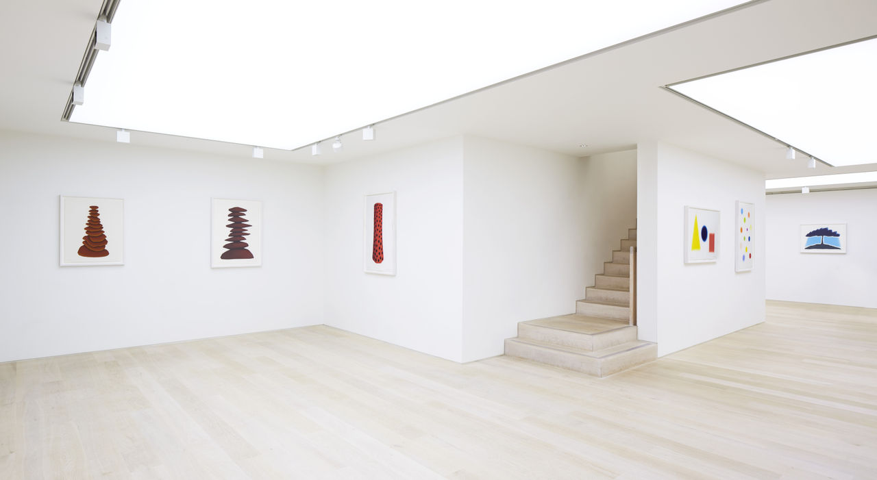 Installation view of David Nash: Crags, Stacks and Columns at Cristea Roberts Gallery, London, 2021. Photo: Maxwell Anderson.