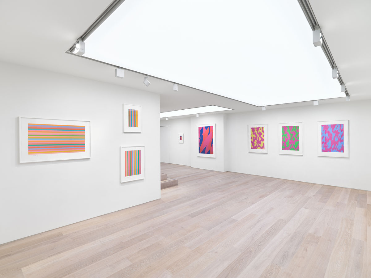 Installation view of Bridget Riley: Prints 1962 – 2020 at Cristea Roberts Gallery, London, 2020. Photo: Anna Arca Photography.