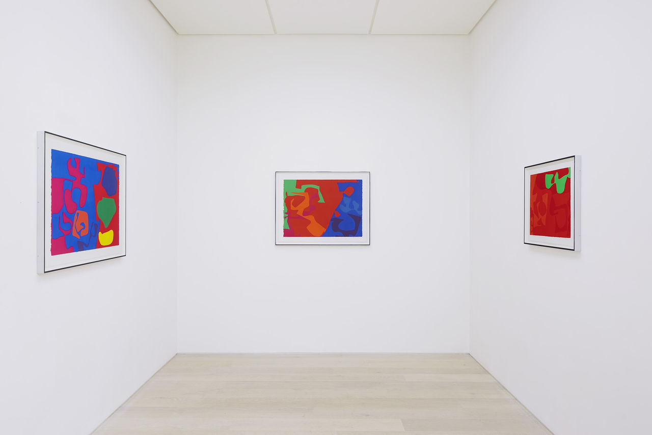 Installation view of Patrick Heron - Shaping Colour: Prints 1956-1999 at Cristea Roberts Gallery, London, 2022. Photo: Maxwell Anderson