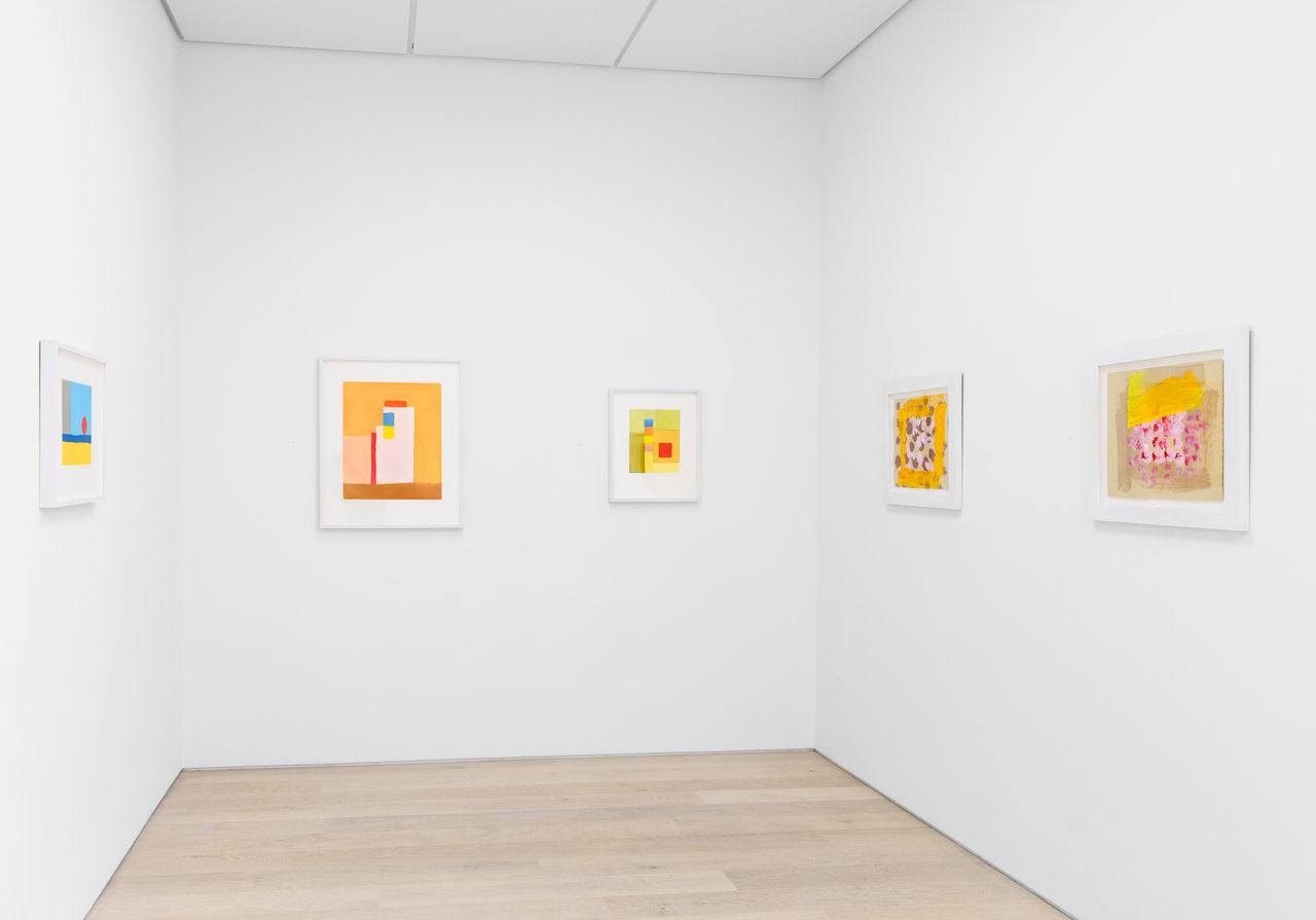 Installation view of Memories: Etel Adnan & Howard Hodgkin at Cristea Roberts Gallery, London, 2023. Photo: Sam Roberts Photography
