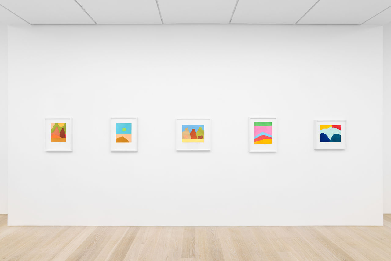 Installation view of Memories: Etel Adnan & Howard Hodgkin at Cristea Roberts Gallery, London, 2023. Photo: Sam Roberts Photography